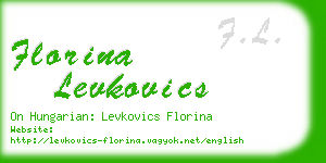 florina levkovics business card